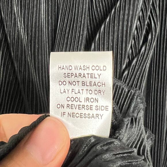 Mable Disco Plisse Mini Dress Black Size Small - Picture 9 of 11